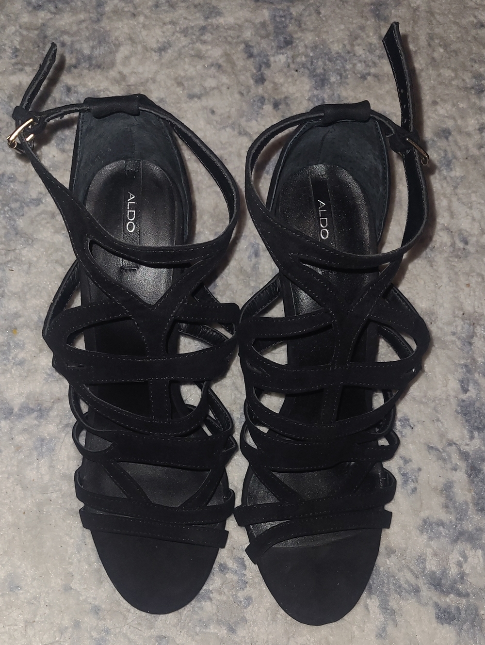 ALDO Black Strappy Heels